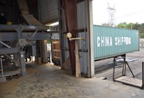 Cantilevered into 40' Container