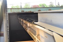 Conveyor Fully Extended Inside Container