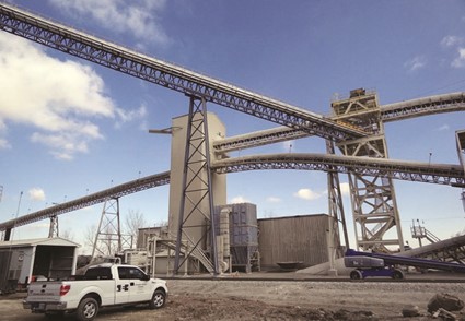 A New Trussed Conveyor Extends Over Railways and Driveways