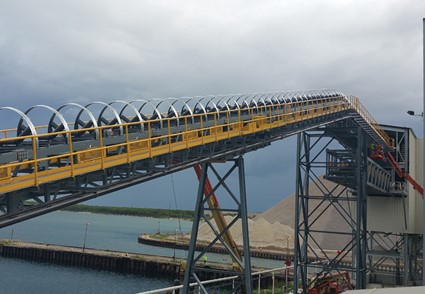 Transfer Conveyor to Ship Loading Conveyor